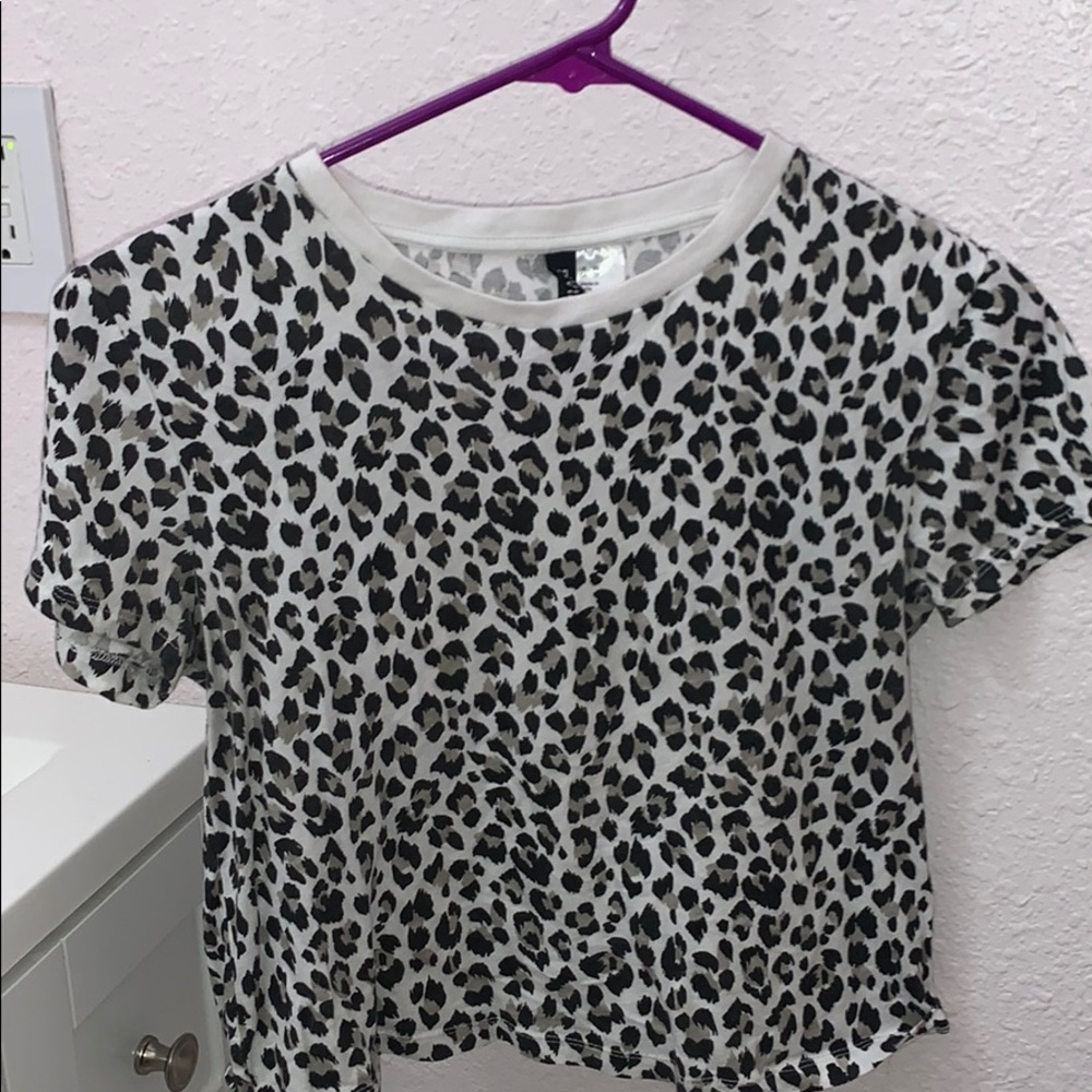 H&M cheeta print top